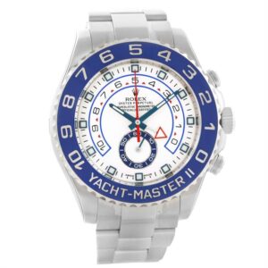 Rolex Yacht Master II Swiss Replica Watch | 4161 Super Clone Swiss Movement | White Dial Steel Bracelet Ref 116680