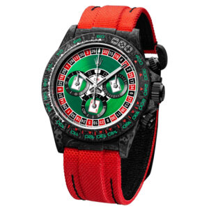 Rolex Daytona DIW Carbon Super Clone Replica Watch | 4130 Swiss Movement | Lucky Player Casino Edition