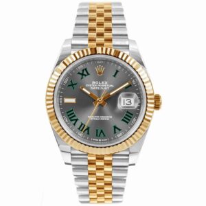 Rolex Datejust 41mm Swiss Replica Watch | 3235 Super Clone Swiss Movement | Wimbledon Dial Two Tone Bracelet Ref 126333