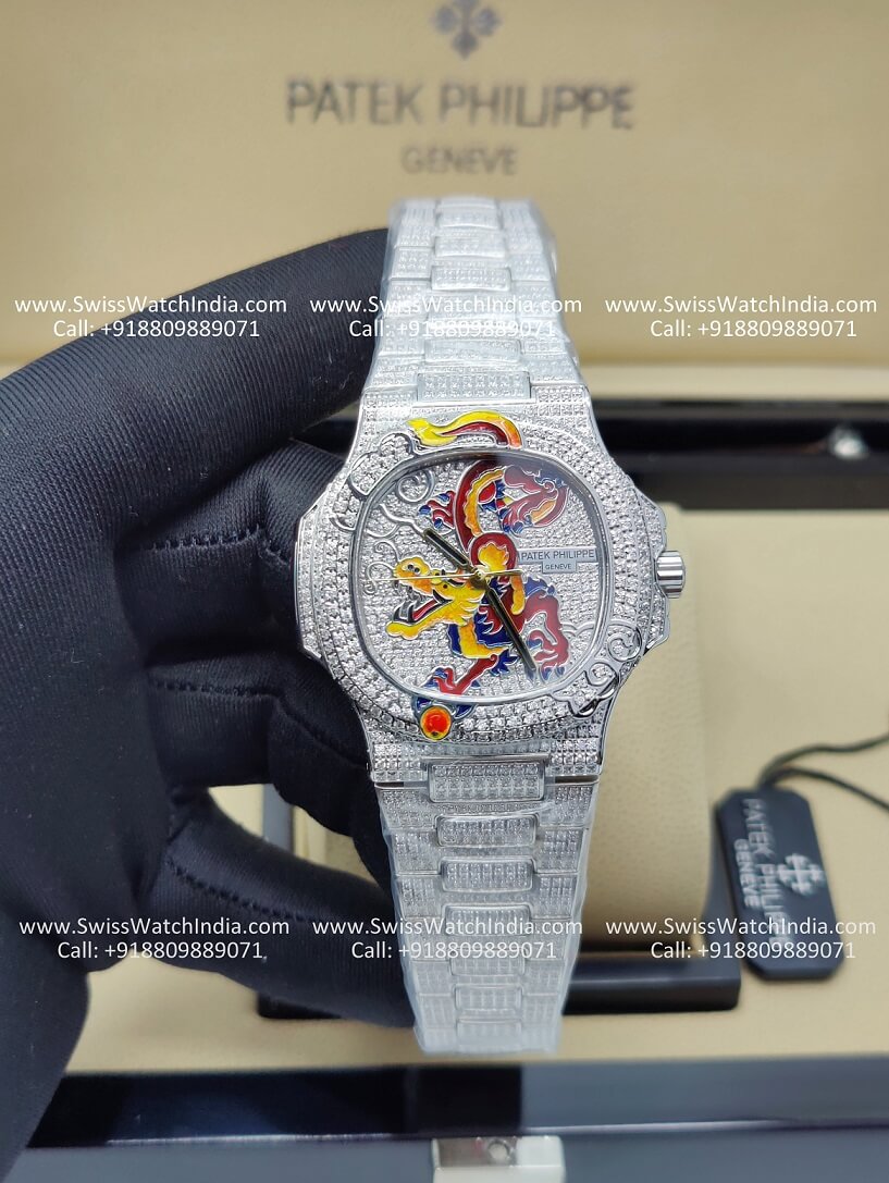 patek philippe iced out super clone watch