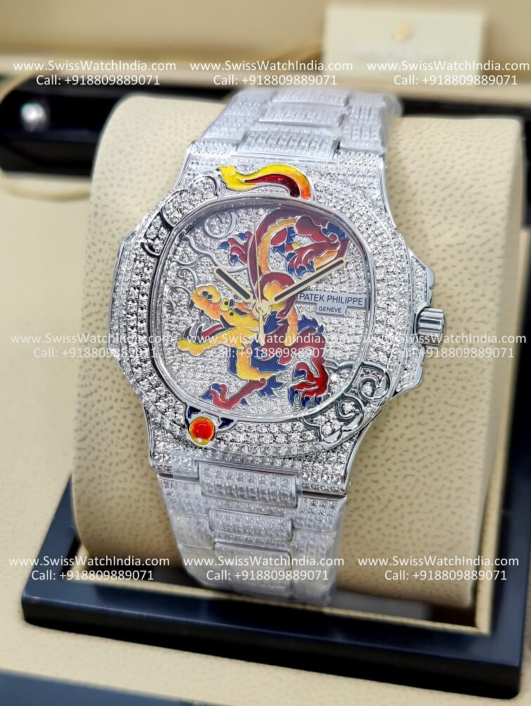patek philippe iced out swiss clone watch