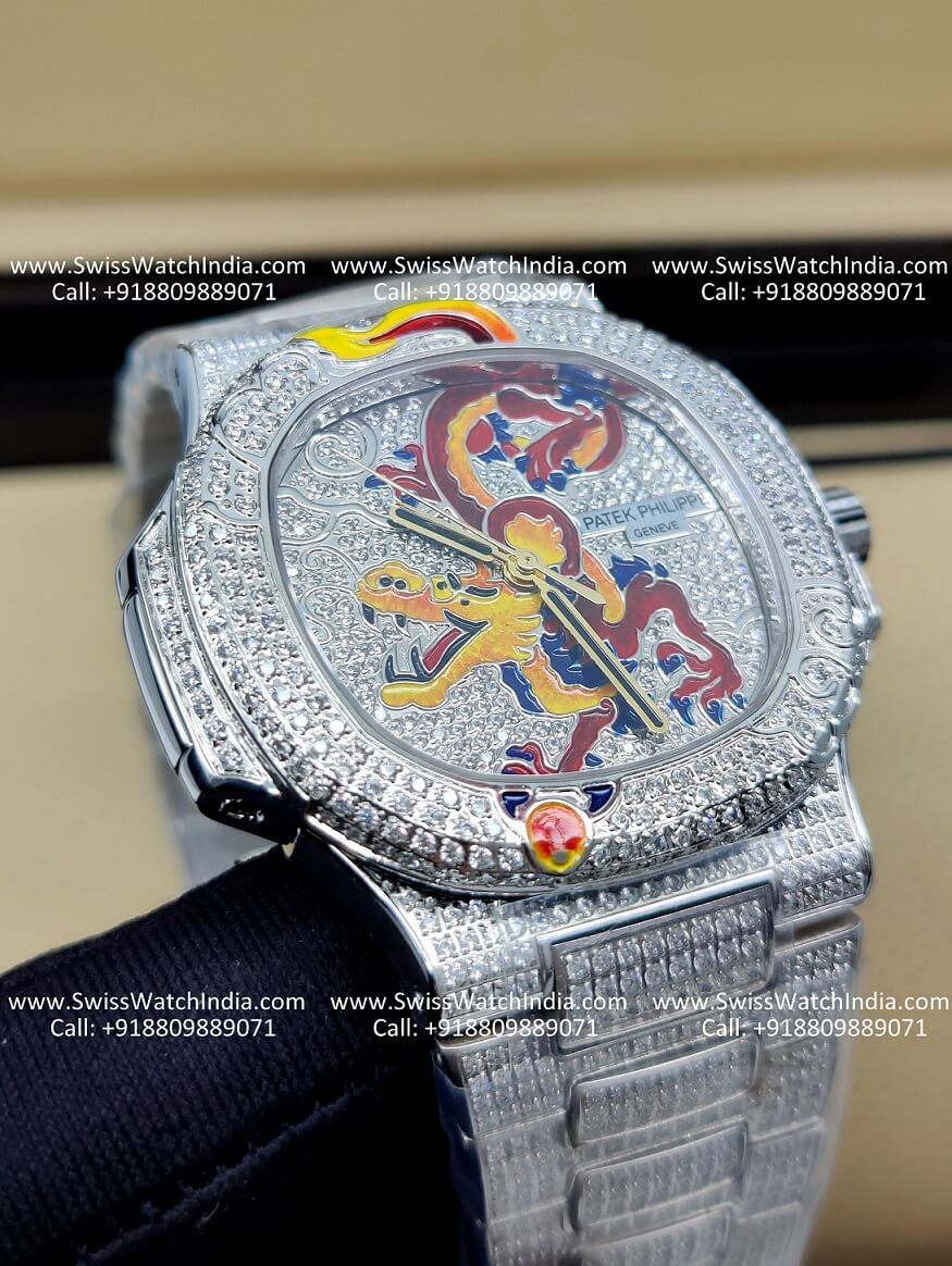 patek philippe iced out swiss replica watch